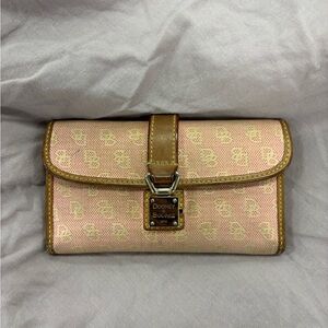 Pink and Brown Dooney & Bourke Logo Purse #Y2kglam Bag Handbag Wallet